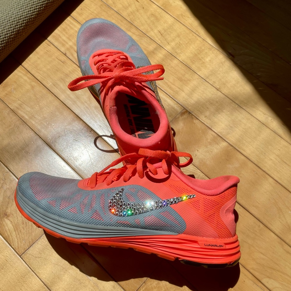 Custom Crystal Nike Lunarlon Size 6.5